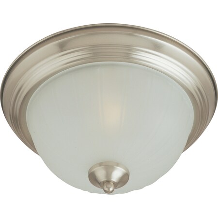 Maxim Lighting Essentials 2-Light 13.5" Wide Satin Nickel Flush Mount Light 5831FTSN